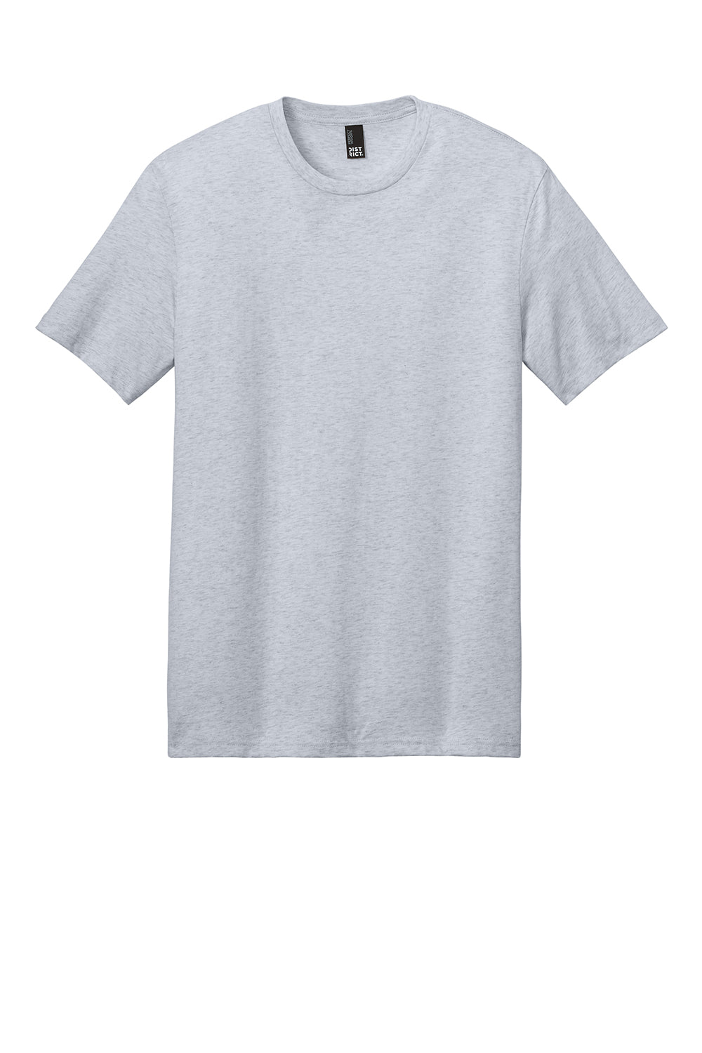 District DT104 Mens Perfect Weight Short Sleeve Crewneck T-Shirt Ash Grey Flat Front