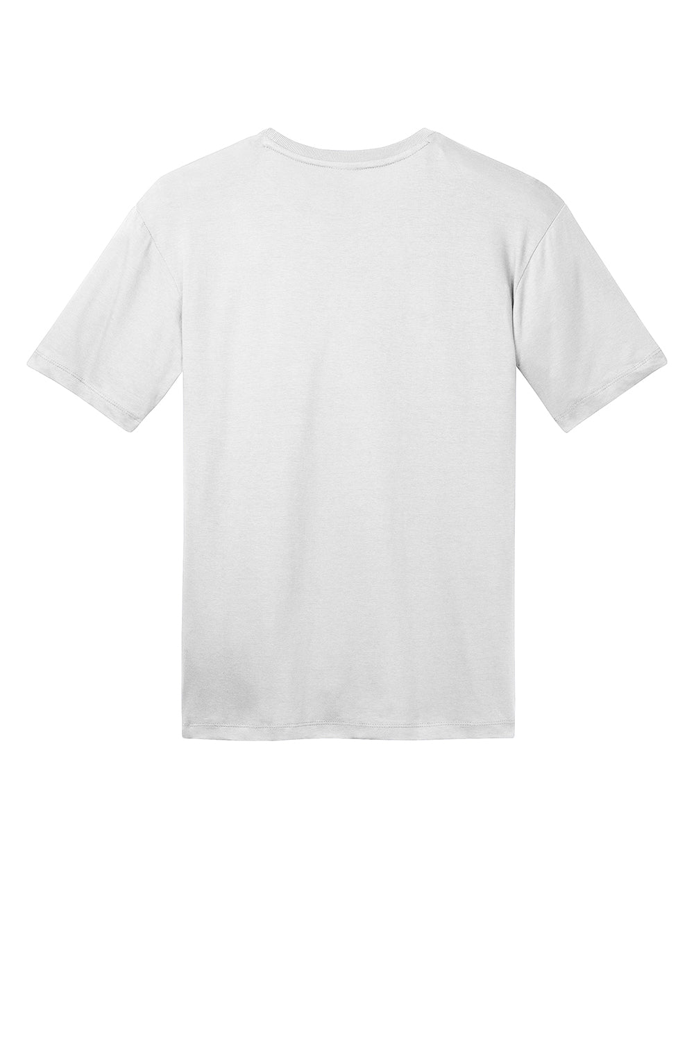 District DT104 Mens Perfect Weight Short Sleeve Crewneck T-Shirt Bright White Flat Back