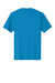 District DT104 Mens Perfect Weight Short Sleeve Crewneck T-Shirt Bright Turquoise Blue Flat Back