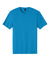 District DT104 Mens Perfect Weight Short Sleeve Crewneck T-Shirt Bright Turquoise Blue Flat Front