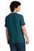 District DT104 Mens Perfect Weight Short Sleeve Crewneck T-Shirt Heather Caribbean Blue Model Back