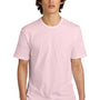 District Mens Perfect Weight Short Sleeve Crewneck T-Shirt - Carnation Pink - NEW