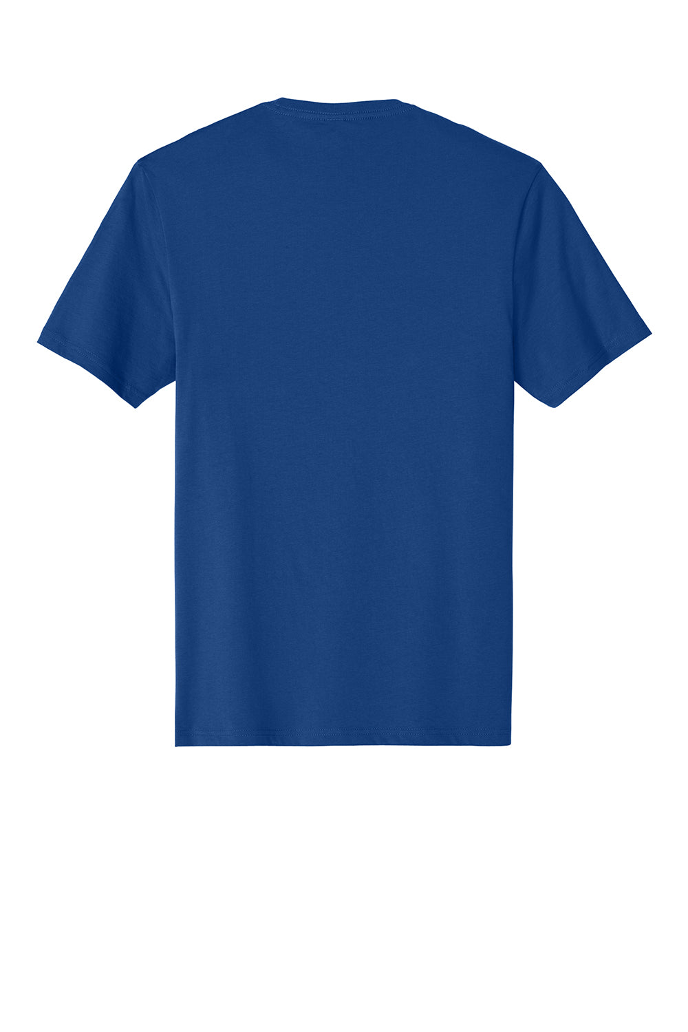 District DT104 Mens Perfect Weight Short Sleeve Crewneck T-Shirt Deep Royal Blue Flat Back