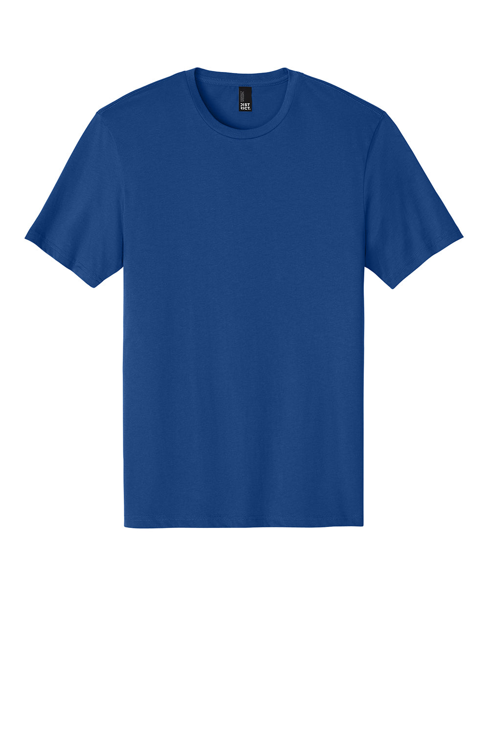 District DT104 Mens Perfect Weight Short Sleeve Crewneck T-Shirt Deep Royal Blue Flat Front