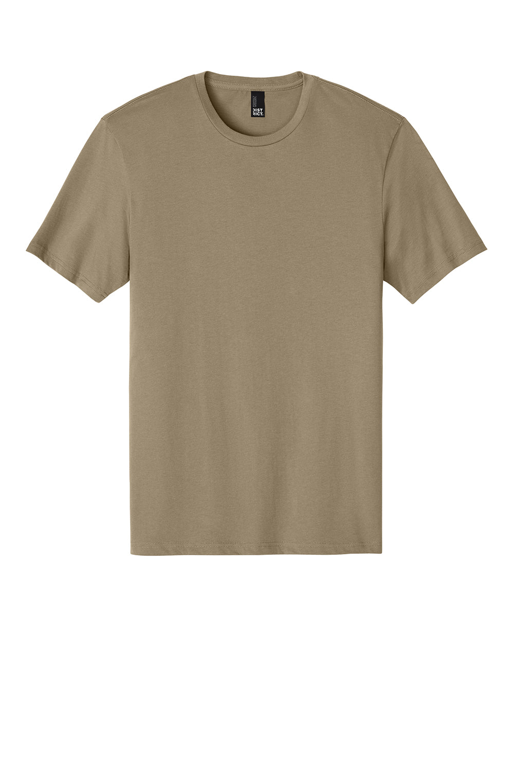 District DT104 Mens Perfect Weight Short Sleeve Crewneck T-Shirt Dune Brown Flat Front