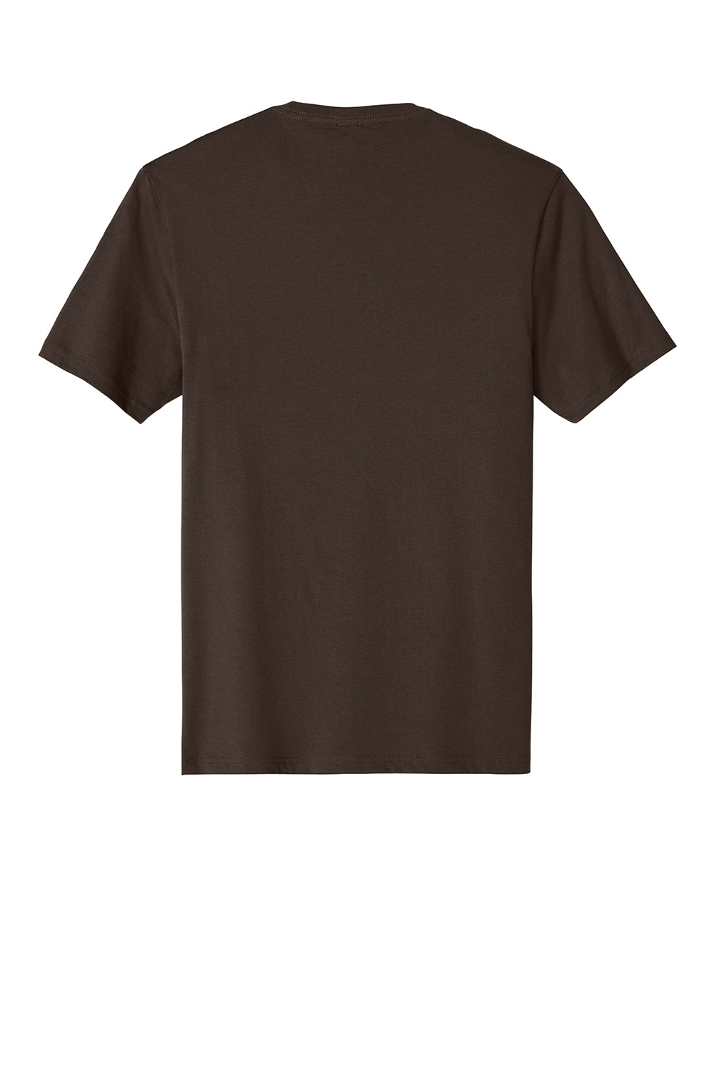 District DT104 Mens Perfect Weight Short Sleeve Crewneck T-Shirt Espresso Brown Flat Back