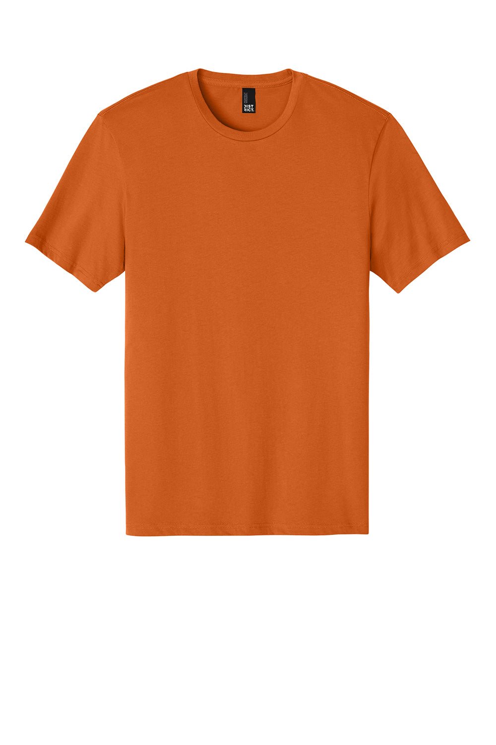 District DT104 Mens Perfect Weight Short Sleeve Crewneck T-Shirt Harvest Orange Flat Front