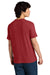 District DT104 Mens Perfect Weight Short Sleeve Crewneck T-Shirt Heather Red Model Back