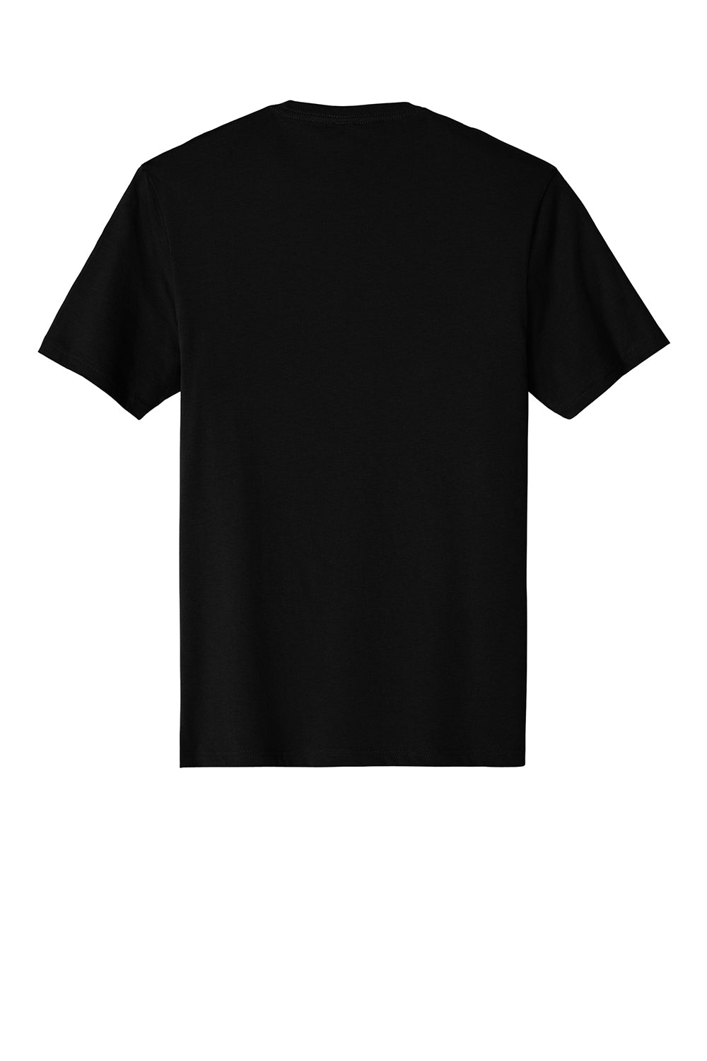 District DT104 Mens Perfect Weight Short Sleeve Crewneck T-Shirt Jet Black Flat Back