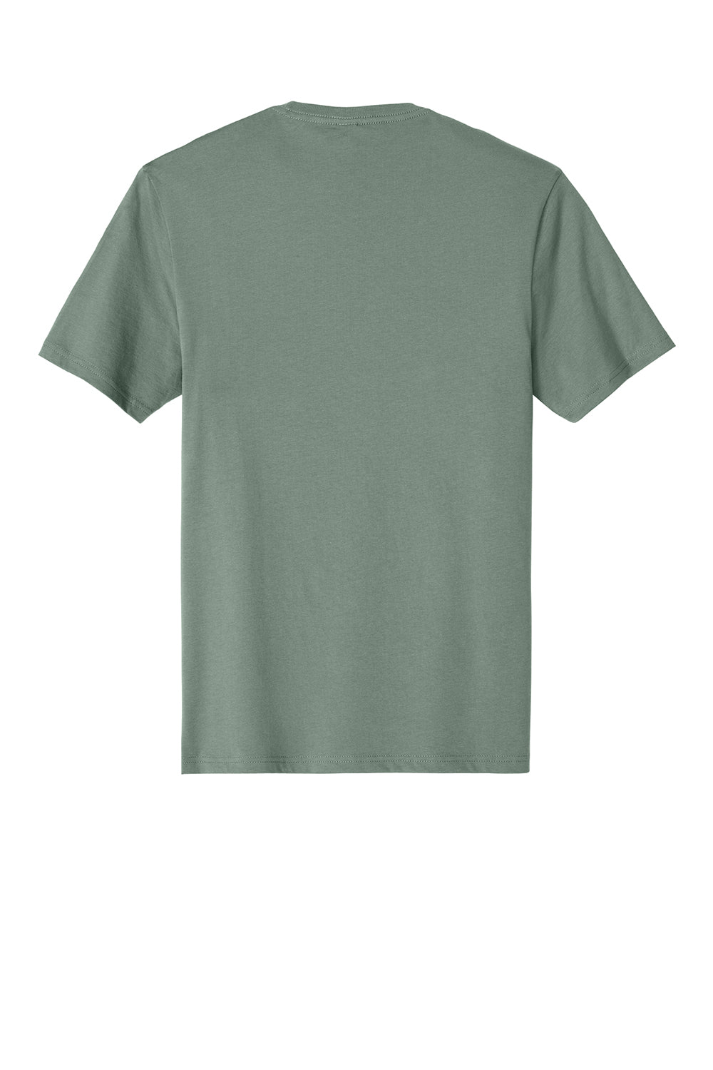 District DT104 Mens Perfect Weight Short Sleeve Crewneck T-Shirt Laurel Green Flat Back