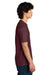 District DT104 Mens Perfect Weight Short Sleeve Crewneck T-Shirt Maroon Model Side