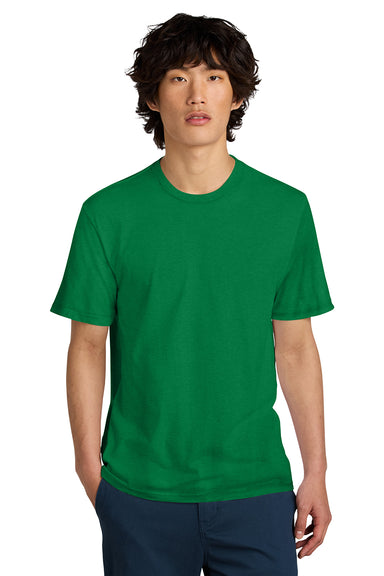 District DT104 Mens Perfect Weight Short Sleeve Crewneck T-Shirt Meadow Green Model Front