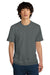 District DT104 Mens Perfect Weight Short Sleeve Crewneck T-Shirt Metal Grey Model Front