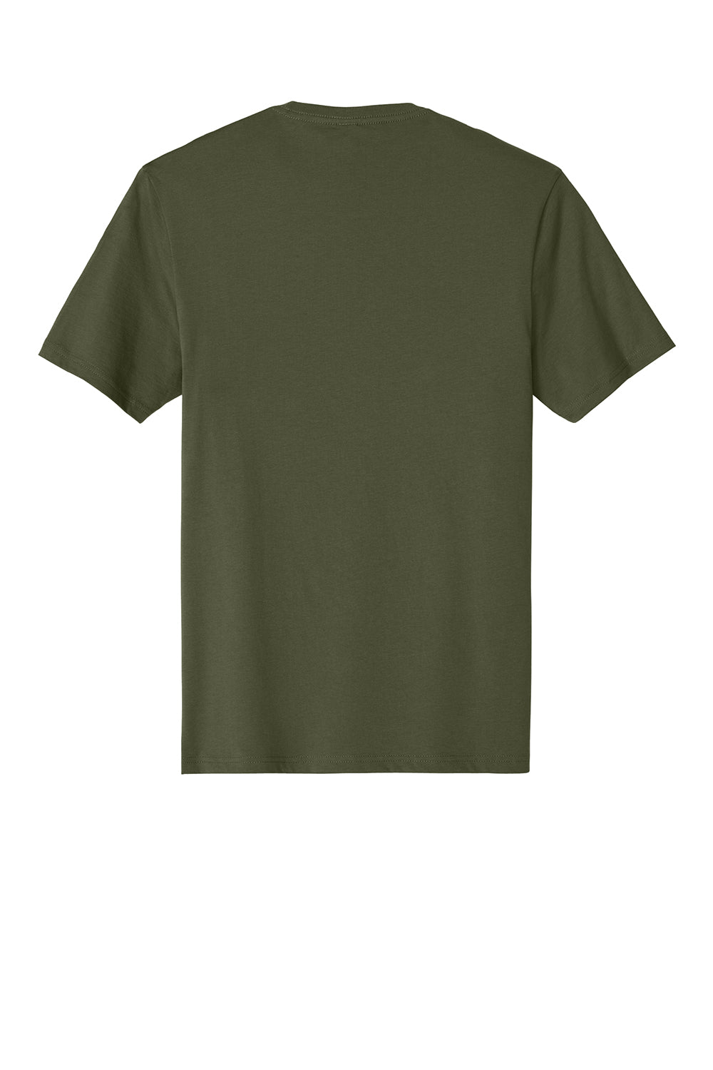 District DT104 Mens Perfect Weight Short Sleeve Crewneck T-Shirt Military Green Flat Back