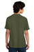 District DT104 Mens Perfect Weight Short Sleeve Crewneck T-Shirt Military Green Model Back