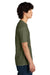 District DT104 Mens Perfect Weight Short Sleeve Crewneck T-Shirt Military Green Model Side