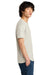 District DT104 Mens Perfect Weight Short Sleeve Crewneck T-Shirt Heather Oatmeal Model Side