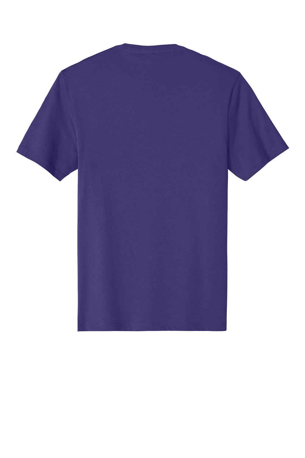 District DT104 Mens Perfect Weight Short Sleeve Crewneck T-Shirt Purple Flat Back