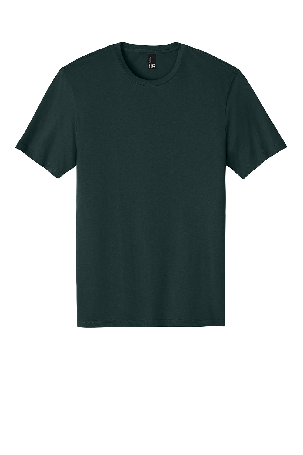 District DT104 Mens Perfect Weight Short Sleeve Crewneck T-Shirt Rainforest Green Flat Front