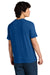 District DT104 Mens Perfect Weight Short Sleeve Crewneck T-Shirt Heather Royal Blue Model Back