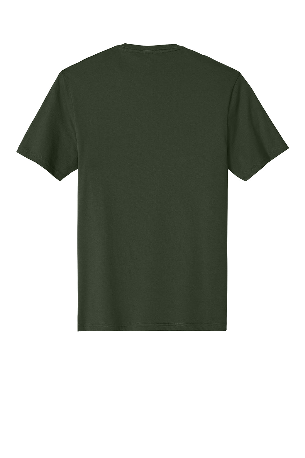 District DT104 Mens Perfect Weight Short Sleeve Crewneck T-Shirt Thyme Green Flat Back