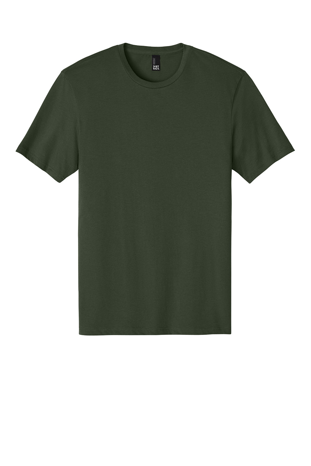 District DT104 Mens Perfect Weight Short Sleeve Crewneck T-Shirt Thyme Green Flat Front