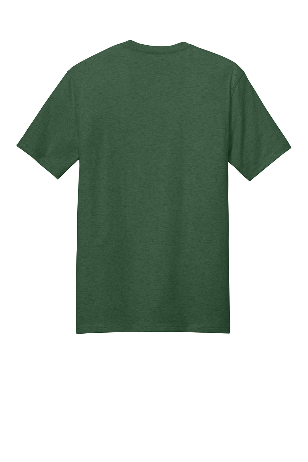 District DT104 Mens Perfect Weight Short Sleeve Crewneck T-Shirt Heather Timber Green Flat Back