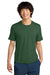 District DT104 Mens Perfect Weight Short Sleeve Crewneck T-Shirt Heather Timber Green Model Front