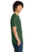 District DT104 Mens Perfect Weight Short Sleeve Crewneck T-Shirt Heather Timber Green Model Side