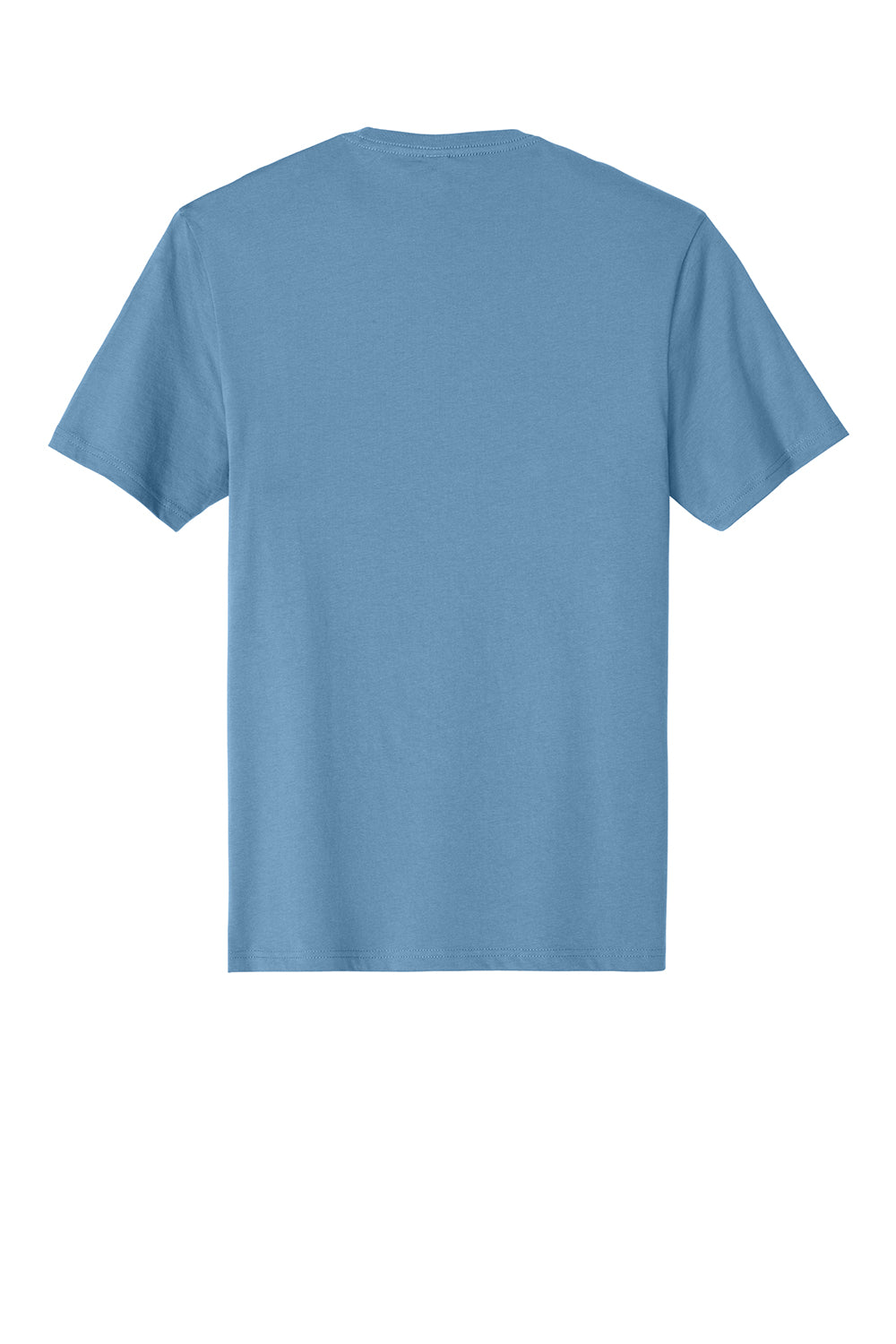 District DT104 Mens Perfect Weight Short Sleeve Crewneck T-Shirt Tundra Blue Flat Back