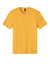 District DT104 Mens Perfect Weight Short Sleeve Crewneck T-Shirt Warm Gold Flat Front