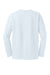 District DT105 Mens Perfect Weight Long Sleeve Crewneck T-Shirt Bright White Flat Back