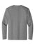 District DT105 Mens Perfect Weight Long Sleeve Crewneck T-Shirt Heather Steel Grey Flat Back