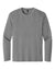 District DT105 Mens Perfect Weight Long Sleeve Crewneck T-Shirt Heather Steel Grey Flat Front