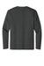 District DT105 Mens Perfect Weight Long Sleeve Crewneck T-Shirt Heather Charcoal Grey Flat Back