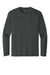 District DT105 Mens Perfect Weight Long Sleeve Crewneck T-Shirt Heather Charcoal Grey Flat Front