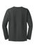 District DT105 Mens Perfect Weight Long Sleeve Crewneck T-Shirt Charcoal Grey Flat Back