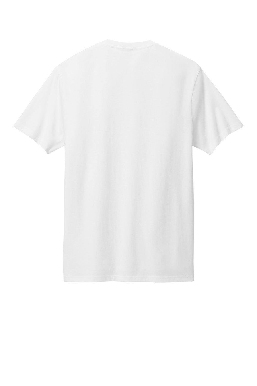 District DT106 Mens Perfect Weight Icon Short Sleeve Crewneck T-Shirt Bright White Flat Back