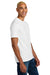 District DT106 Mens Perfect Weight Icon Short Sleeve Crewneck T-Shirt Bright White Model Side