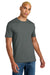 District DT106 Mens Perfect Weight Icon Short Sleeve Crewneck T-Shirt Metal Grey Model Front