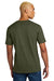 District DT106 Mens Perfect Weight Icon Short Sleeve Crewneck T-Shirt Military Green Model Back