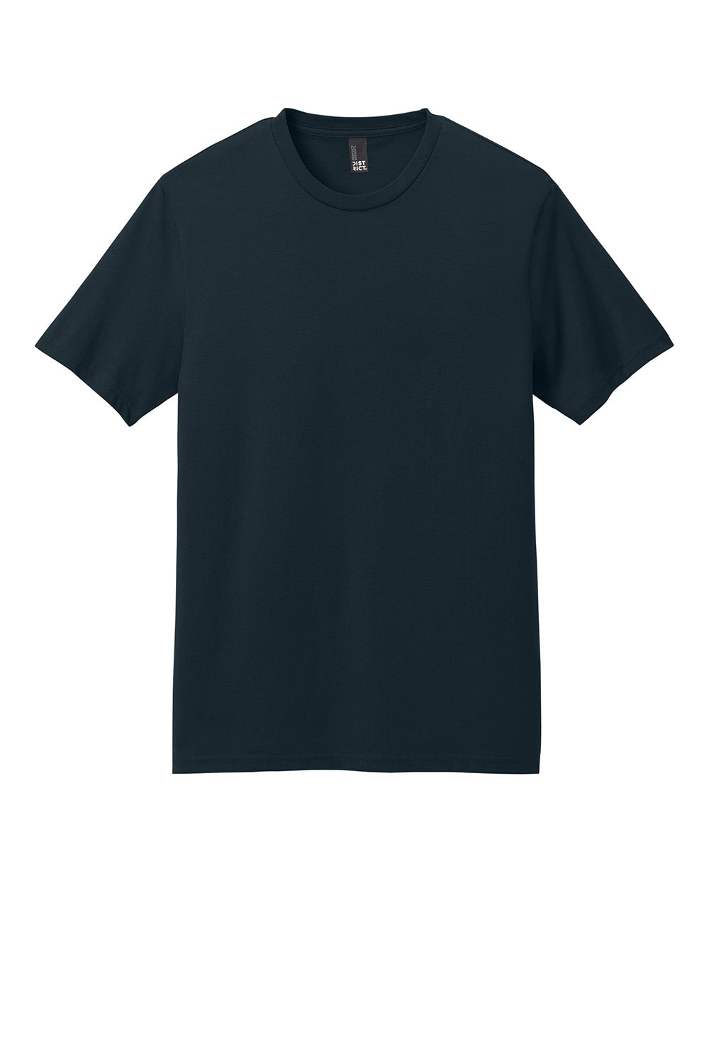 District DT106 Mens Perfect Weight Icon Short Sleeve Crewneck T-Shirt New Navy Blue Flat Front