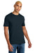 District DT106 Mens Perfect Weight Icon Short Sleeve Crewneck T-Shirt New Navy Blue Model Front