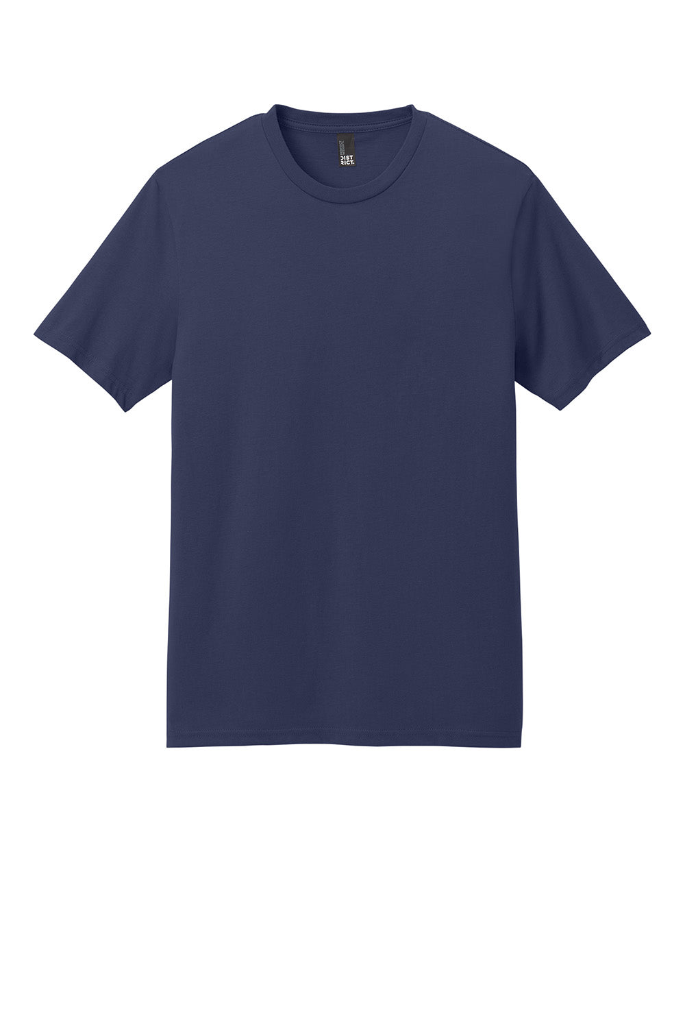 District DT106 Mens Perfect Weight Icon Short Sleeve Crewneck T-Shirt Tanzanite Blue Flat Front