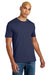 District DT106 Mens Perfect Weight Icon Short Sleeve Crewneck T-Shirt Tanzanite Blue Model Front