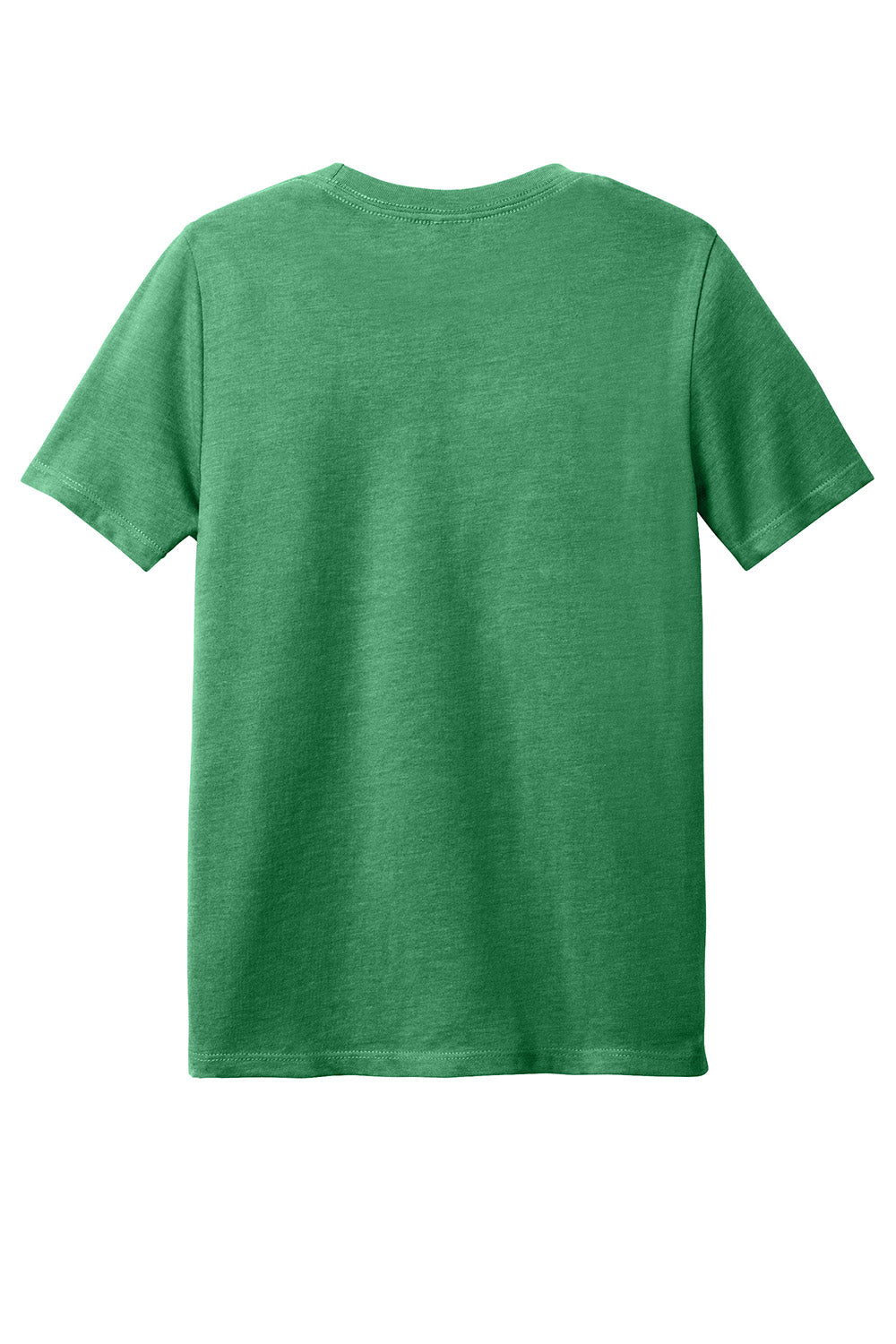 District DT108Y Youth Perfect Blend CVC Short Sleeve Crewneck T-Shirt Heather Kelly Green Flat Back