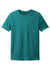 District DT108Y Youth Perfect Blend CVC Short Sleeve Crewneck T-Shirt Heather Teal Blue Flat Front