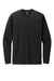 District DT109 Mens Perfect Blend CVC Long Sleeve Crewneck T-Shirt Black Flat Front