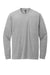 District DT109 Mens Perfect Blend CVC Long Sleeve Crewneck T-Shirt Heather Light Grey Flat Front