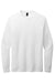 District DT109 Mens Perfect Blend CVC Long Sleeve Crewneck T-Shirt White Flat Front